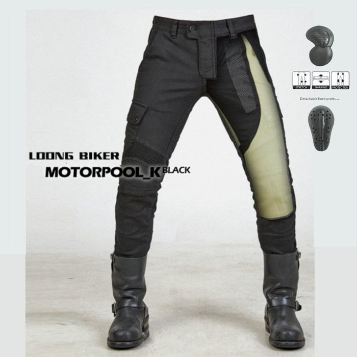 Kevlar Motorcycle Jeans Men And Women High Elastic Motorcycle Riding Knight Pants Racing Pants