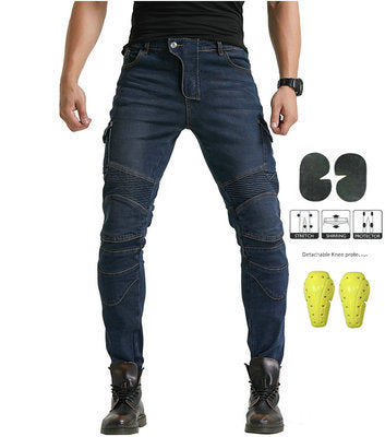 Kevlar Motorcycle Jeans Men And Women High Elastic Motorcycle Riding Knight Pants Racing Pants