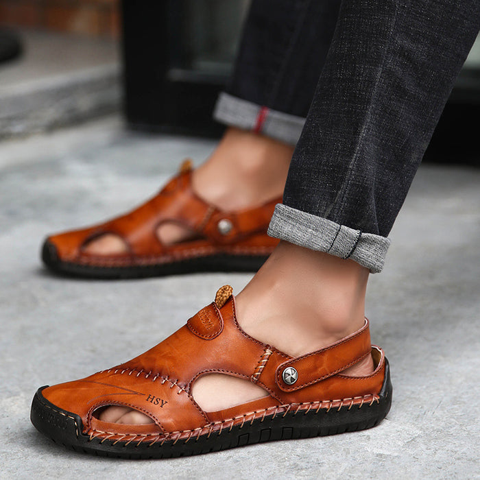 Genuine Leather Roman Summer Sandals For Men