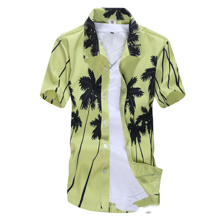 Summer Short-Sleeved Beach Shirt Men