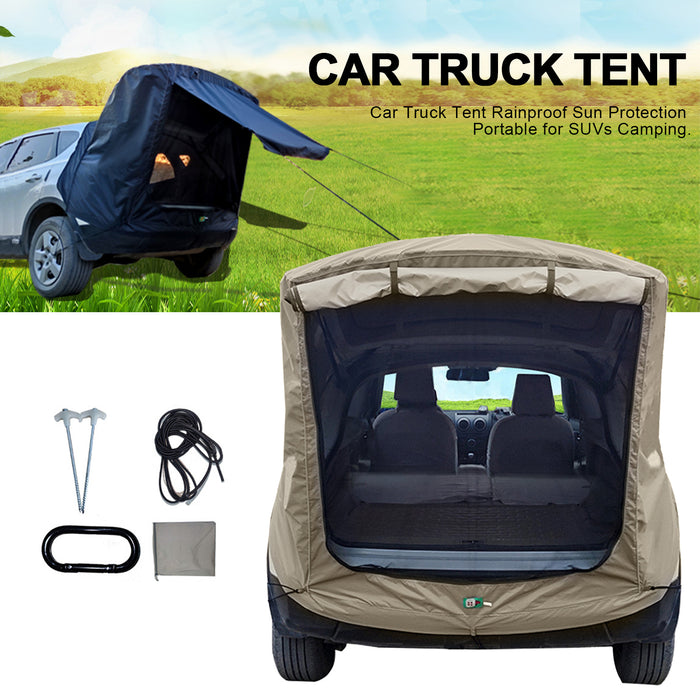 Car Trunk Extension Tent At The Rear Of The Car