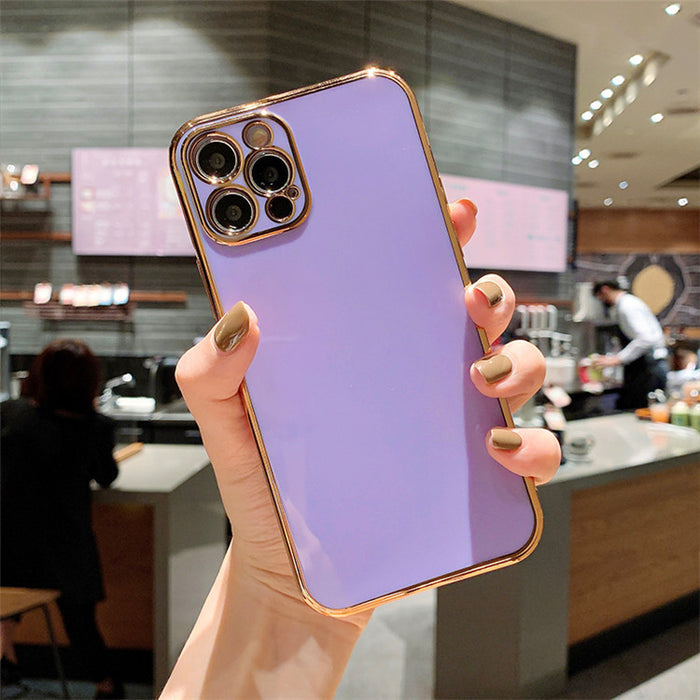 Luxury Solid Color Electroplating Mobile Phone Case All-inclusive Creativity