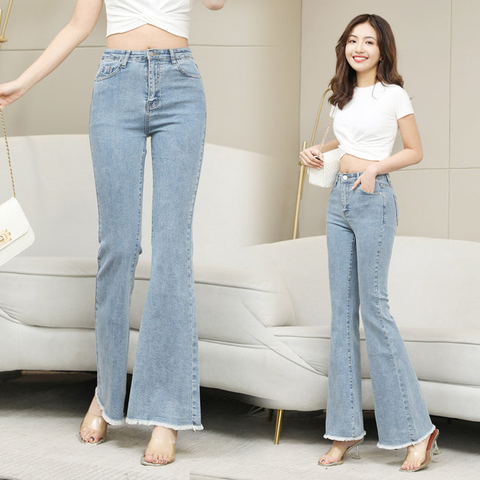 Spring New Ladies High-waisted Korean Jeans