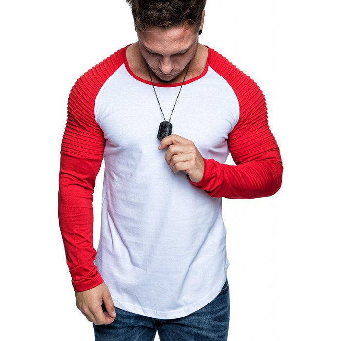 Men's Long Sleeve T-shirt Boys Summer Slim Dress Shirts