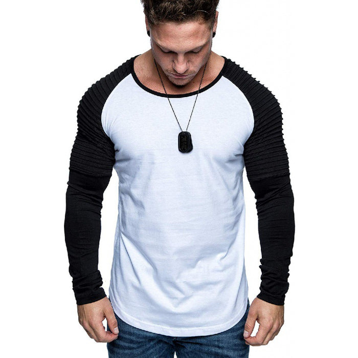 Men's Long Sleeve T-shirt Boys Summer Slim Dress Shirts