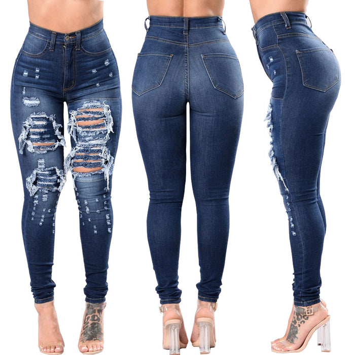 Zerrissene Jeanshose für Damen 