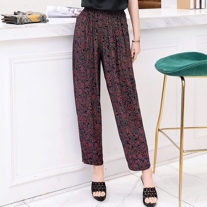 Bloomers plus size mother pants cotton linen pants