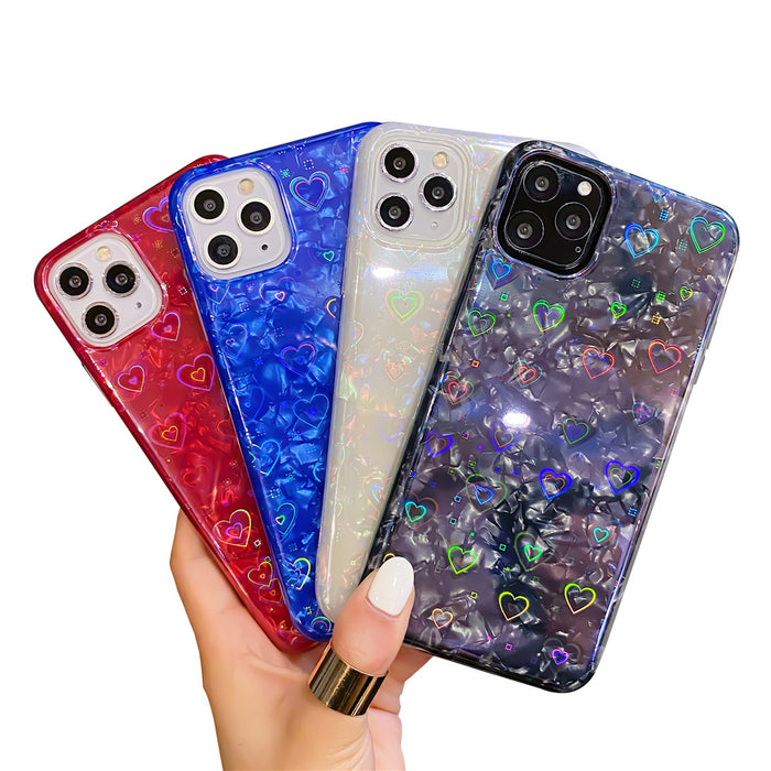 Colorful shell pattern mobile phone