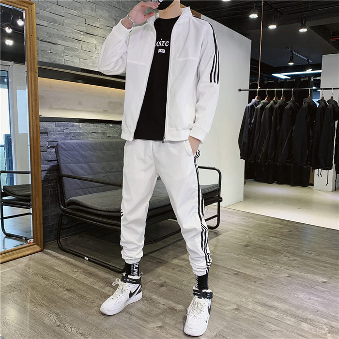 Patchwork Hip Hop Casual Men's Sets 2022 Korean Style 2 Piece Sets Clothes Men Streetwear Fitness Male Tracksuit