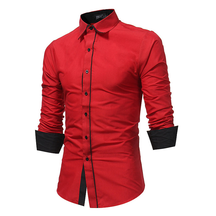 Men Long-Sleeves Business Shirt