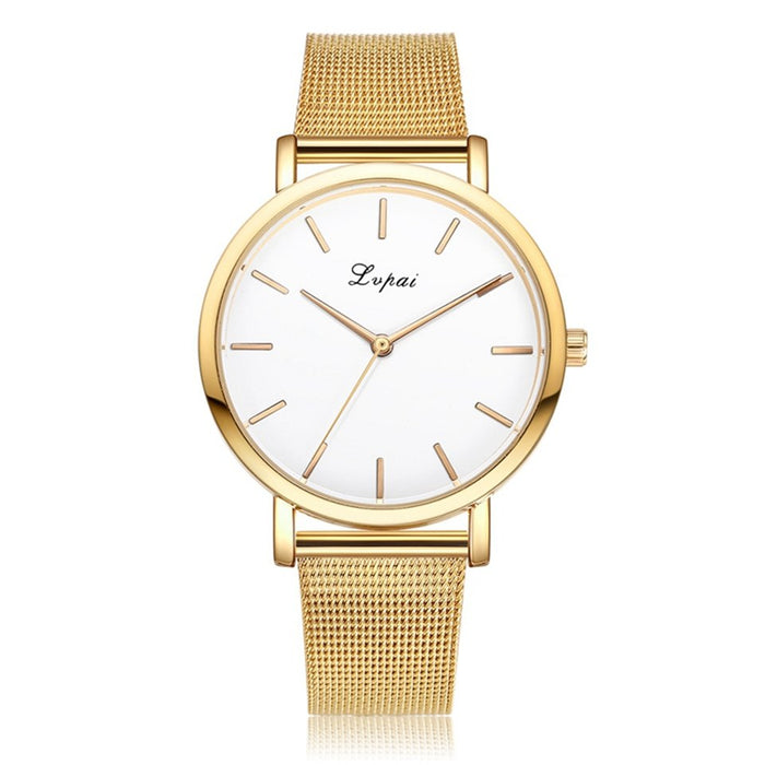 Vansvar Modemarke Silber und Gold Mesh Band kreative Marmor Armbanduhr lässig Frauen Quarzuhren Geschenk relogio feminino