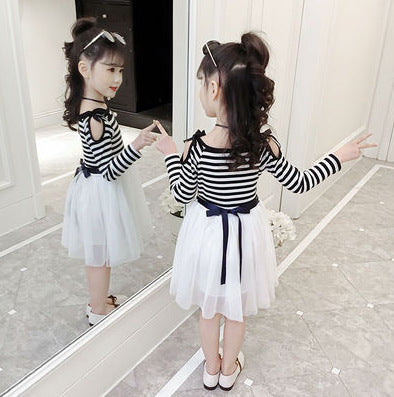 Girls summer dresses fashion strapless mesh skirt