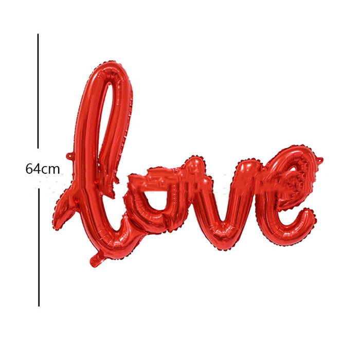 Large One-piece Love Confession Aluminum Sequined Balloon Combo Set