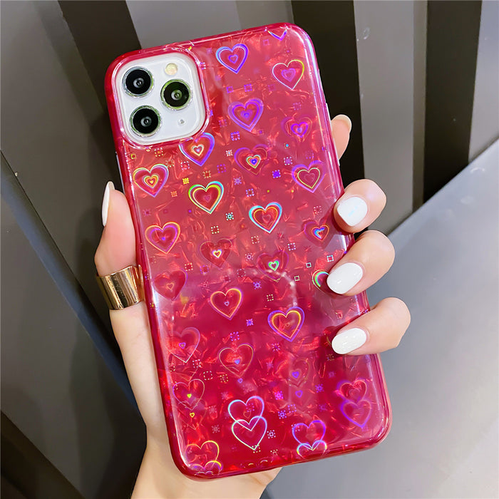 Colorful shell pattern mobile phone