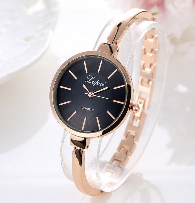 Lvpai Rose Gold Women Bracelet Watches Fashion Luxury Quartz-Watches Brand Ladies Casual Dress Sport Watch Clock