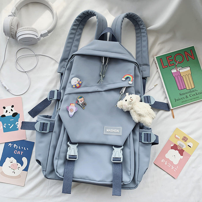 Women Fashion Casual School Bag Campus Backpack