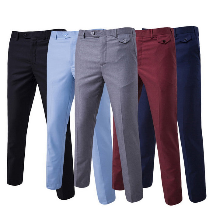 Solid color men's casual pants slim stylish men's pants