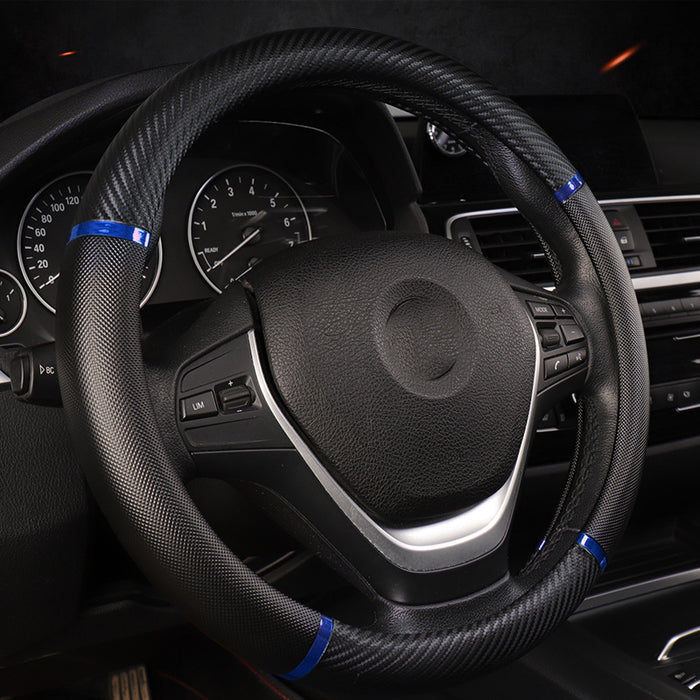 Car Steering Wheel Cover Carbon Fiber Metal Dynamic