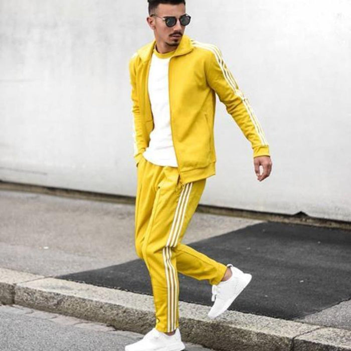 Patchwork Hip Hop Casual Men's Sets 2022 Korean Style 2 Piece Sets Clothes Men Streetwear Fitness Male Tracksuit