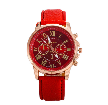 Three eye watches, retro GENEVA, Geneva students, couples, watches, men's belts, quartz trends watches