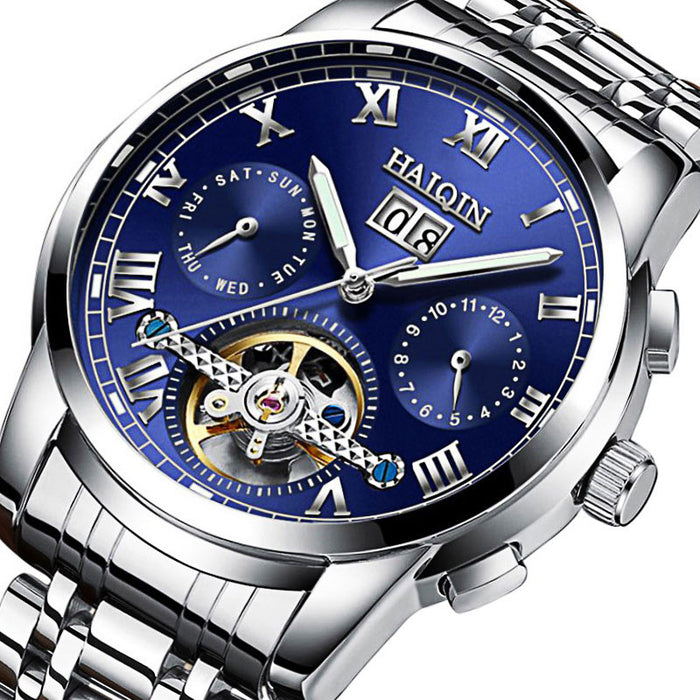 man watches hedge automatic mechanical watches Tourbillon waterproof hollow men's swimming.