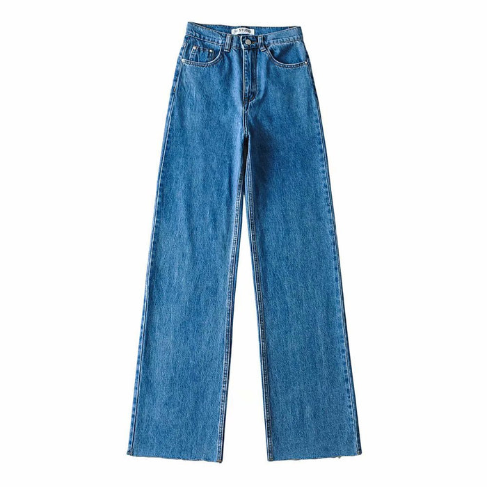 Helle Retro-Jeans mit hoher Taille für Damen im neuen Stil 2021