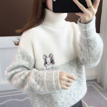 Turtleneck ladies sweater