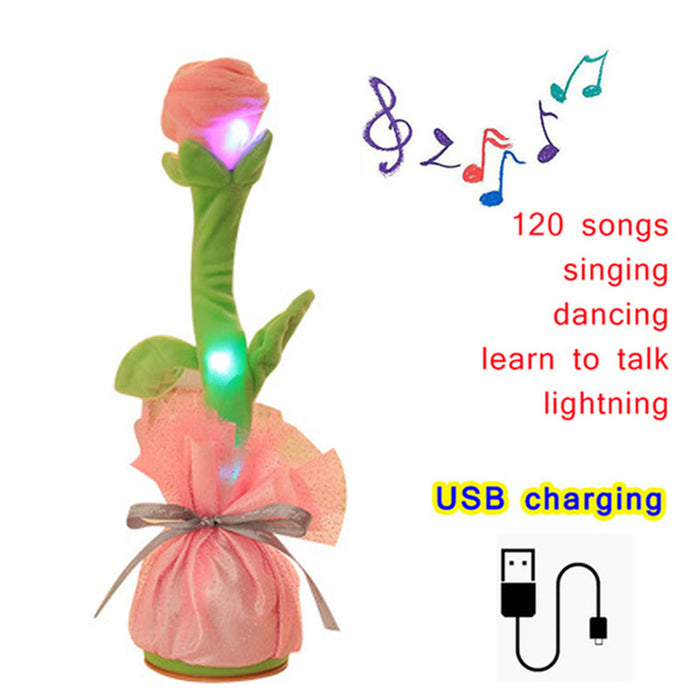 Dancing Cactus Enchanting Flower Electric Plush Toy Twisting Music Song