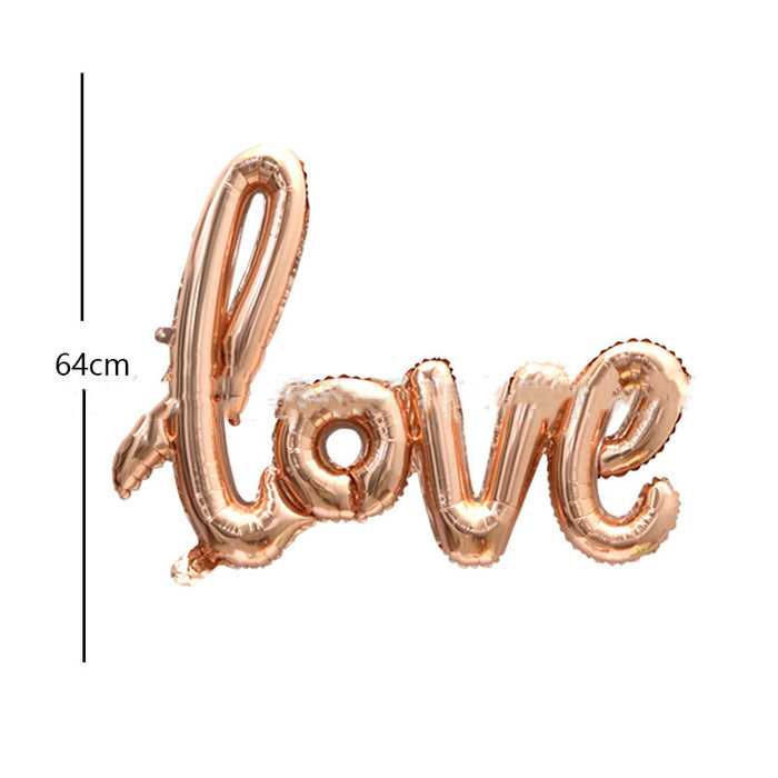 Large One-piece Love Confession Aluminum Sequined Balloon Combo Set