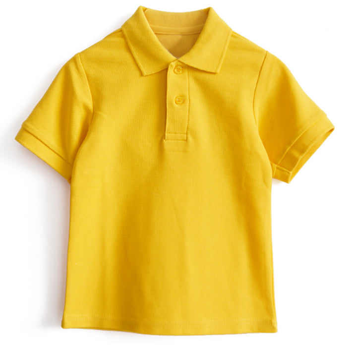 Children's Polo Shirt With Solid Color Cotton Lapel