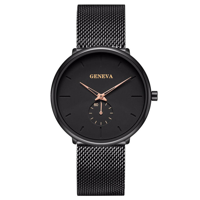 Herren-Quarzuhr Relojes De Hombre Minimalistische Ultra-Edelstahlbanduhren