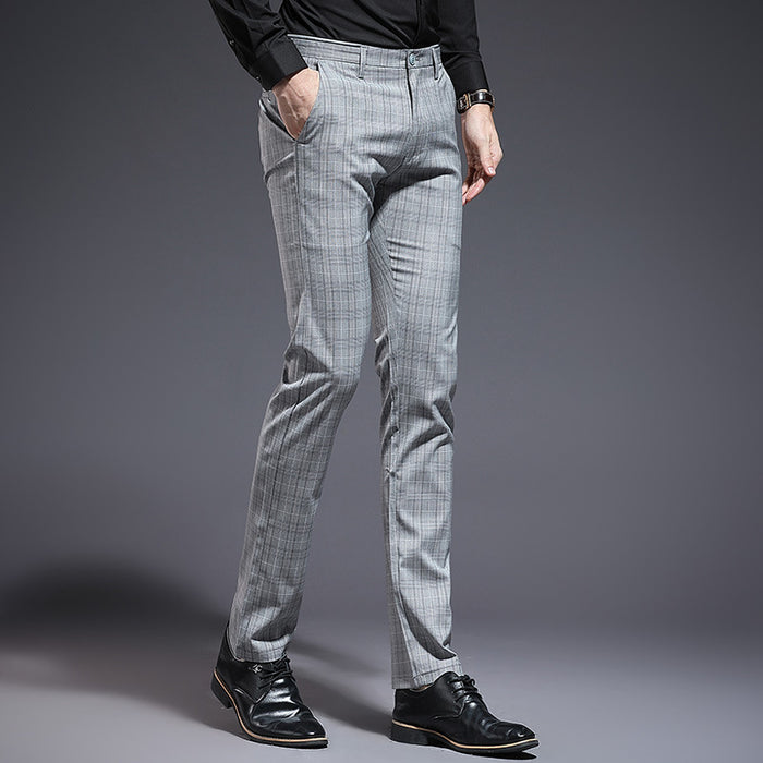 Casual pants Plaid slim men's pants