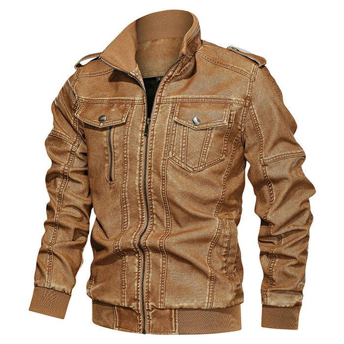 Winter And Autumn Men Leather Jacket Men Motorcycle Jackets