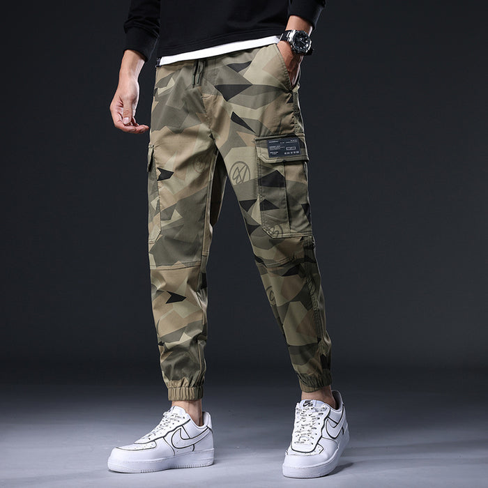 Personalisierte Camouflage-Knöchelbandhose, lockere Herrenhose