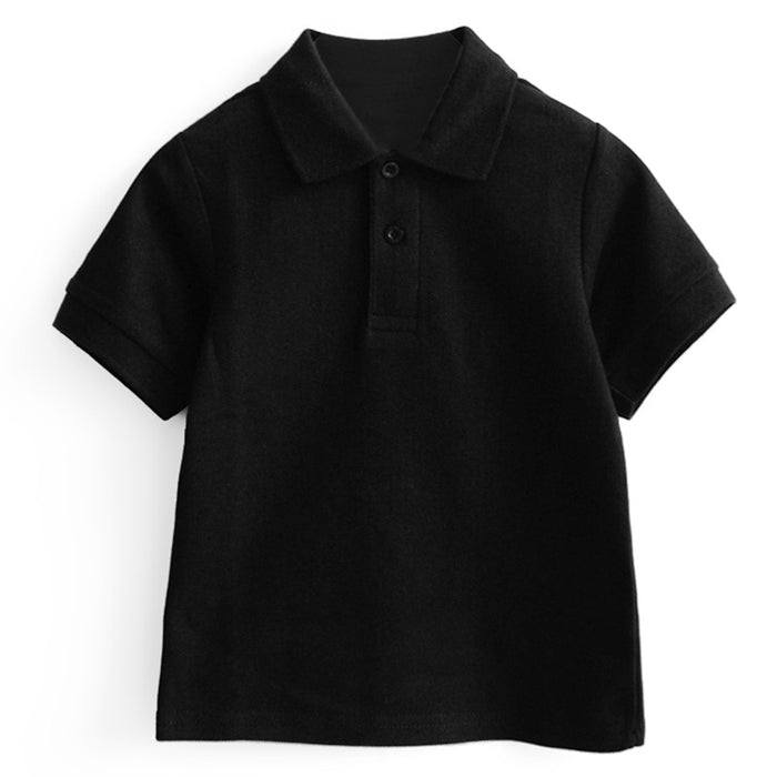 Children's Polo Shirt With Solid Color Cotton Lapel