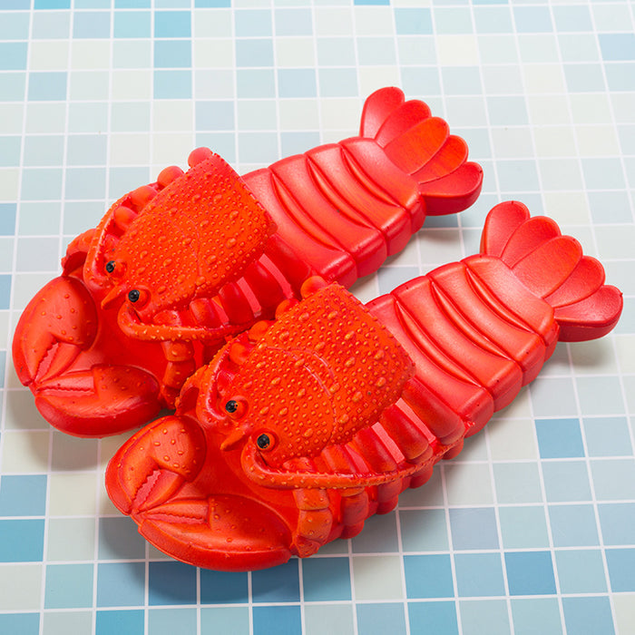 Cute Lobster Slippers For Kids Women Men Summer Beach Shoes