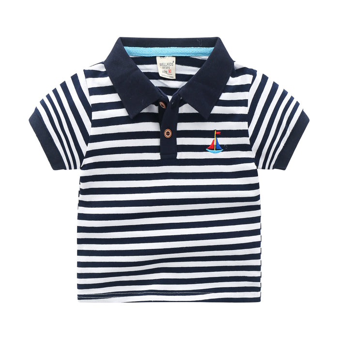 Children's Short-sleeved Polo Shirt Lapel T-shirt