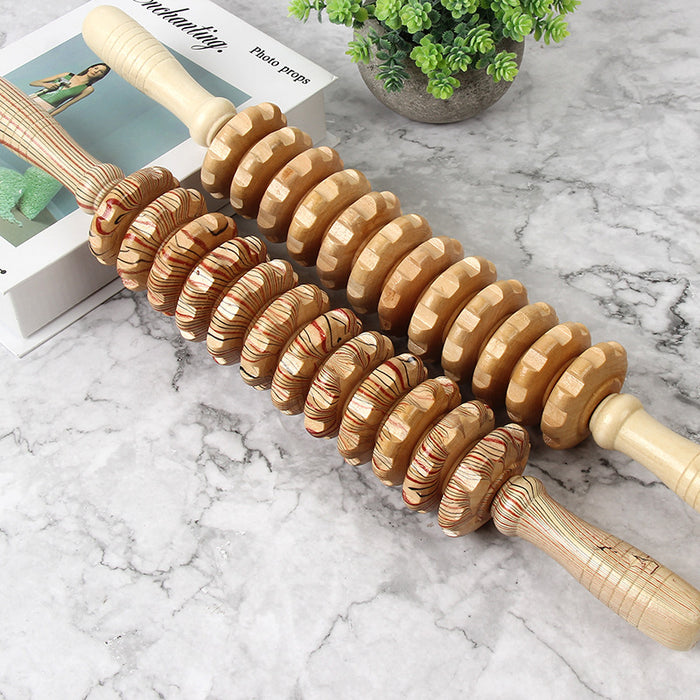 Roller Massage Belly Back Wooden Massager