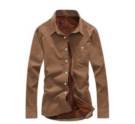 Men Sleeve Shirt Corduroy Fashion Jacket