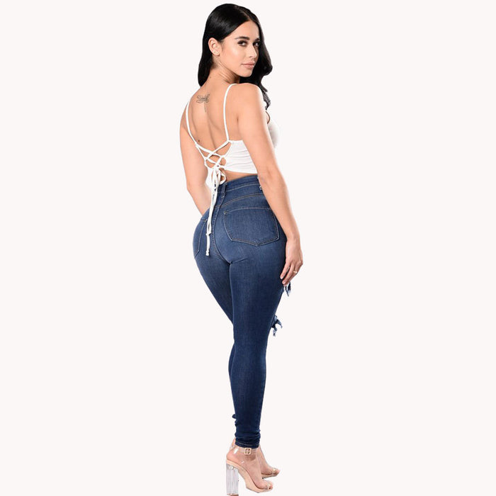 Zerrissene Jeanshose für Damen 