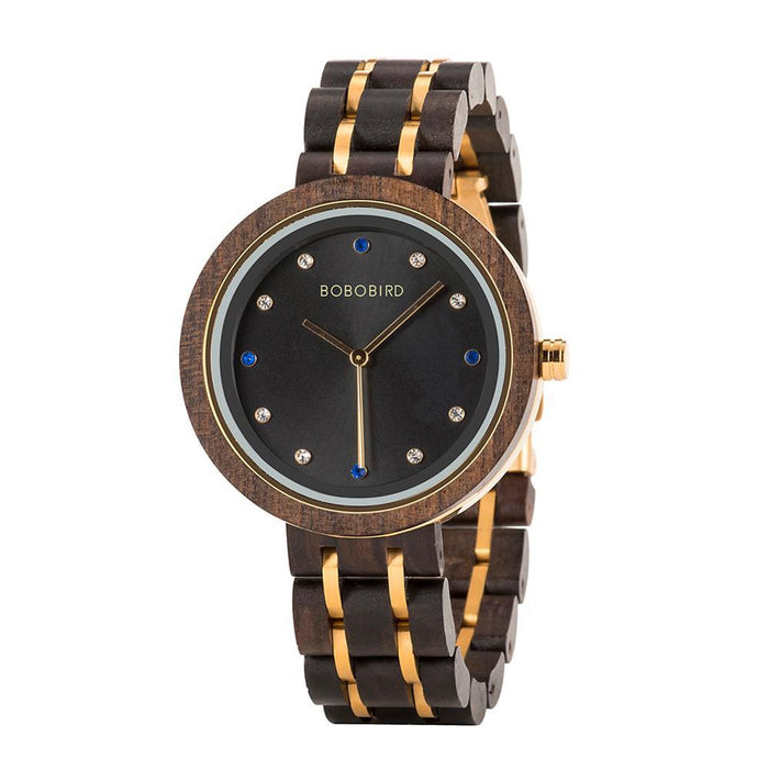 Ladies solid wood watches