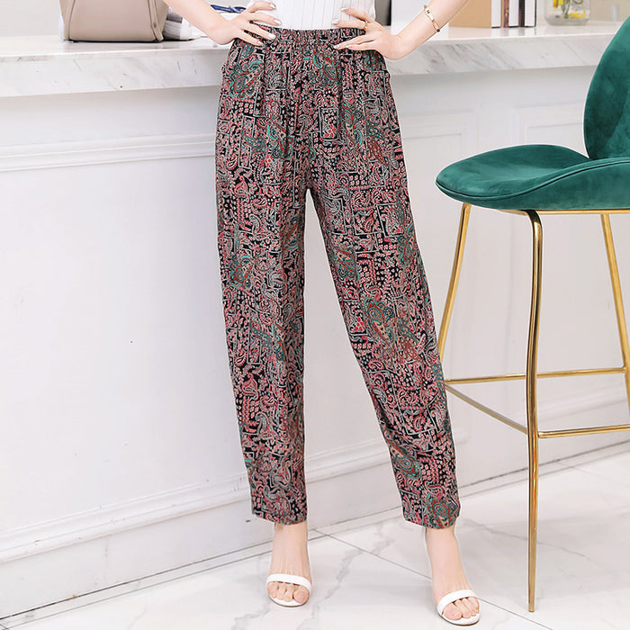 Bloomers plus size mother pants cotton linen pants