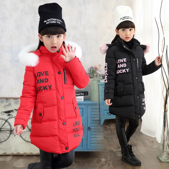 Winter Jacket With Big Kids Letters Printing