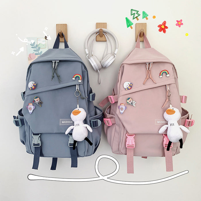 Women Fashion Casual School Bag Campus Backpack