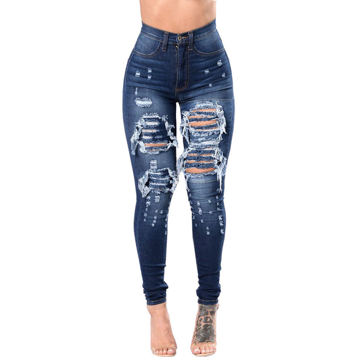 Zerrissene Jeanshose für Damen 