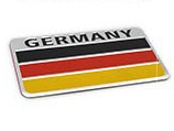 Alloy National Flag Car Decoration  Metal Car Sticker