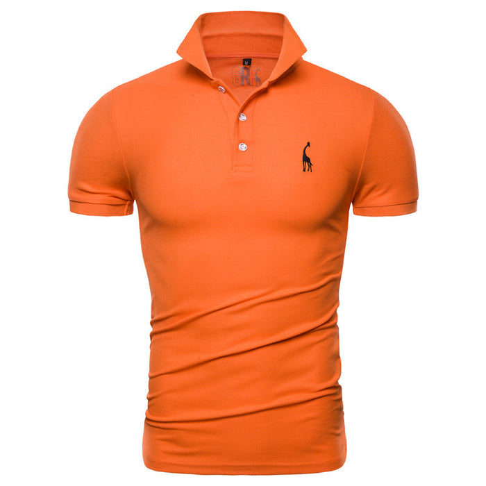 Men's deer embroidered POLO shirts