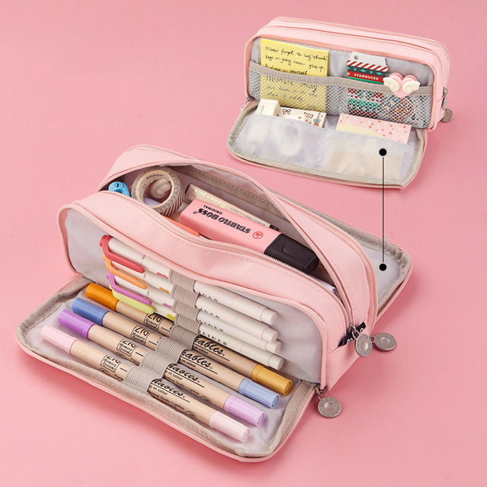 Macaron Color Matching Can Be Transformed Into Large Capacity Upgraded Pencil Case Stationery Box