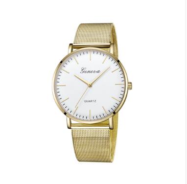 Fashion Casual Watches Womens Men GENEVA Womens Classic Quartz Stainless Steel Wrist Watch Bracelet Watches