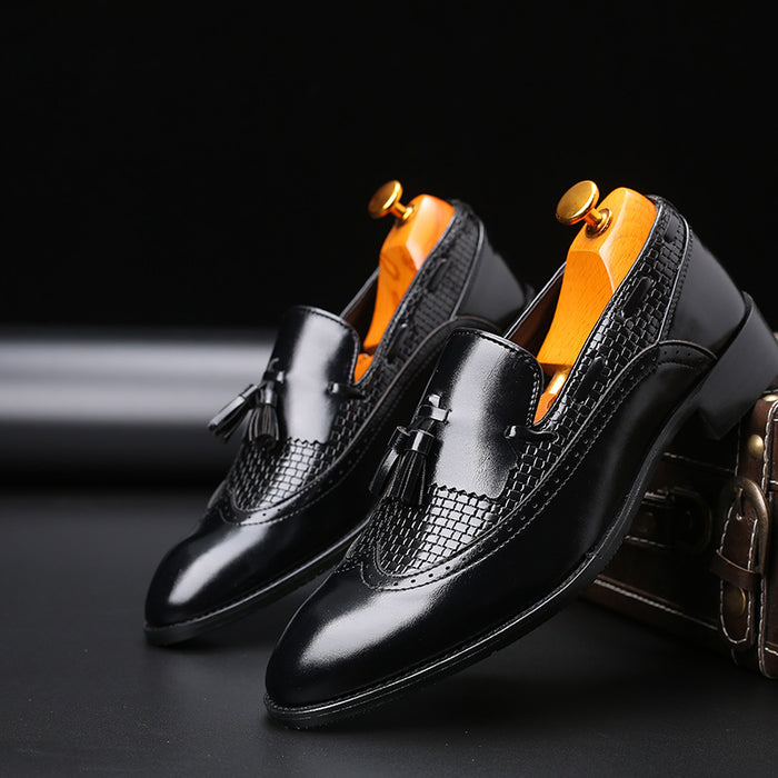 Plus cashmere Business Leather Shoes Men